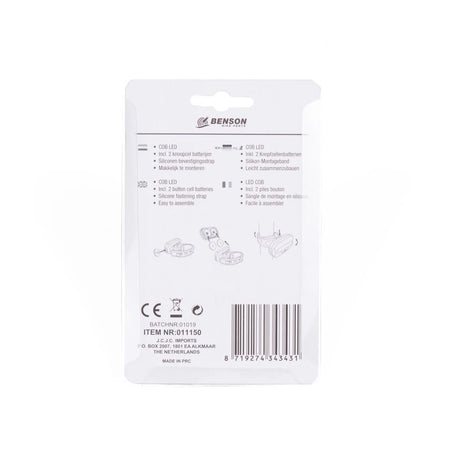 Benson Bike Parts Fietslamp COB wit