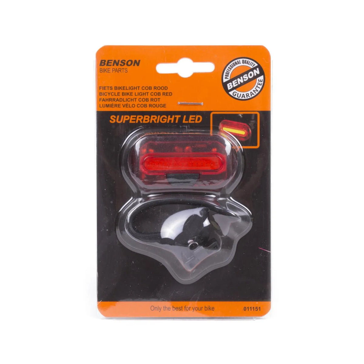 Benson Bike Parts Fietslamp COB rood