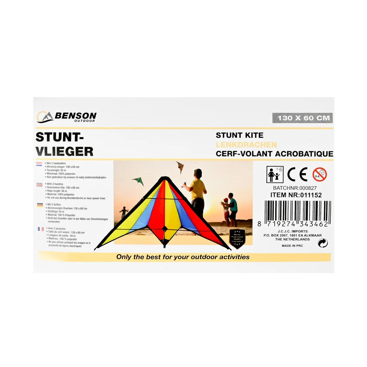 Benson Outdoor Stuntvlieger 130 x 60 cm