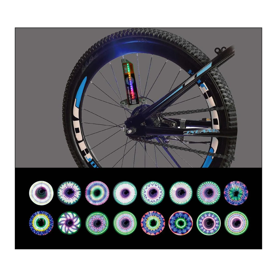 Benson Bike Parts LED fietsverlichting kleur wiel 32 motieven