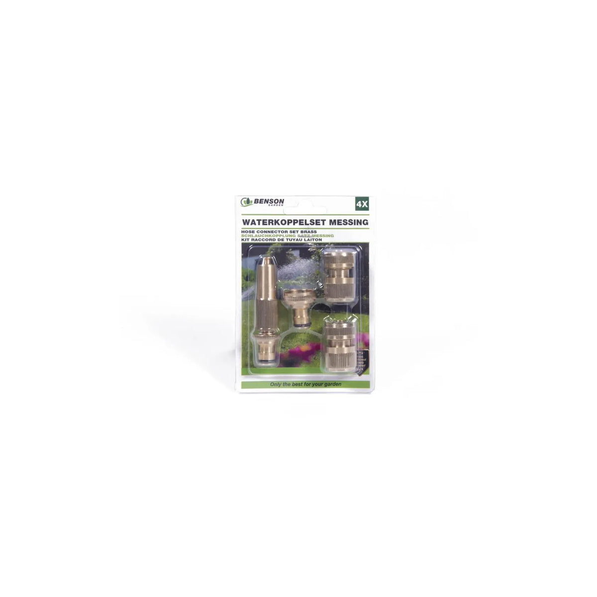 Benson Garden Waterkoppelset 4 dlg messing