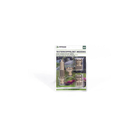 Benson Garden Waterkoppelset 4 dlg messing