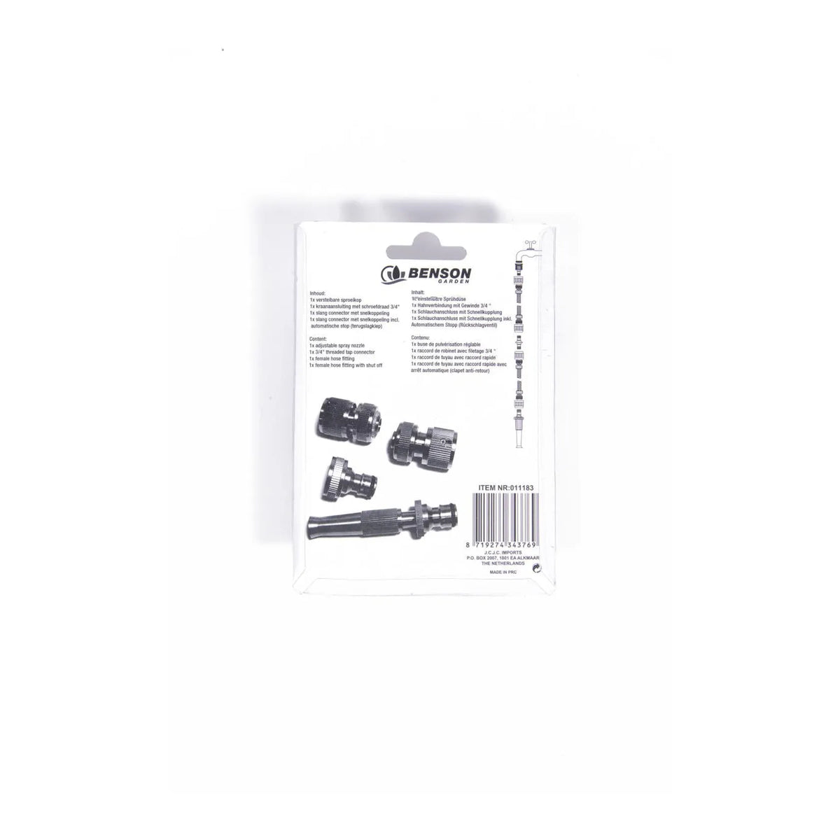 Benson Garden Waterkoppelset 4 dlg messing