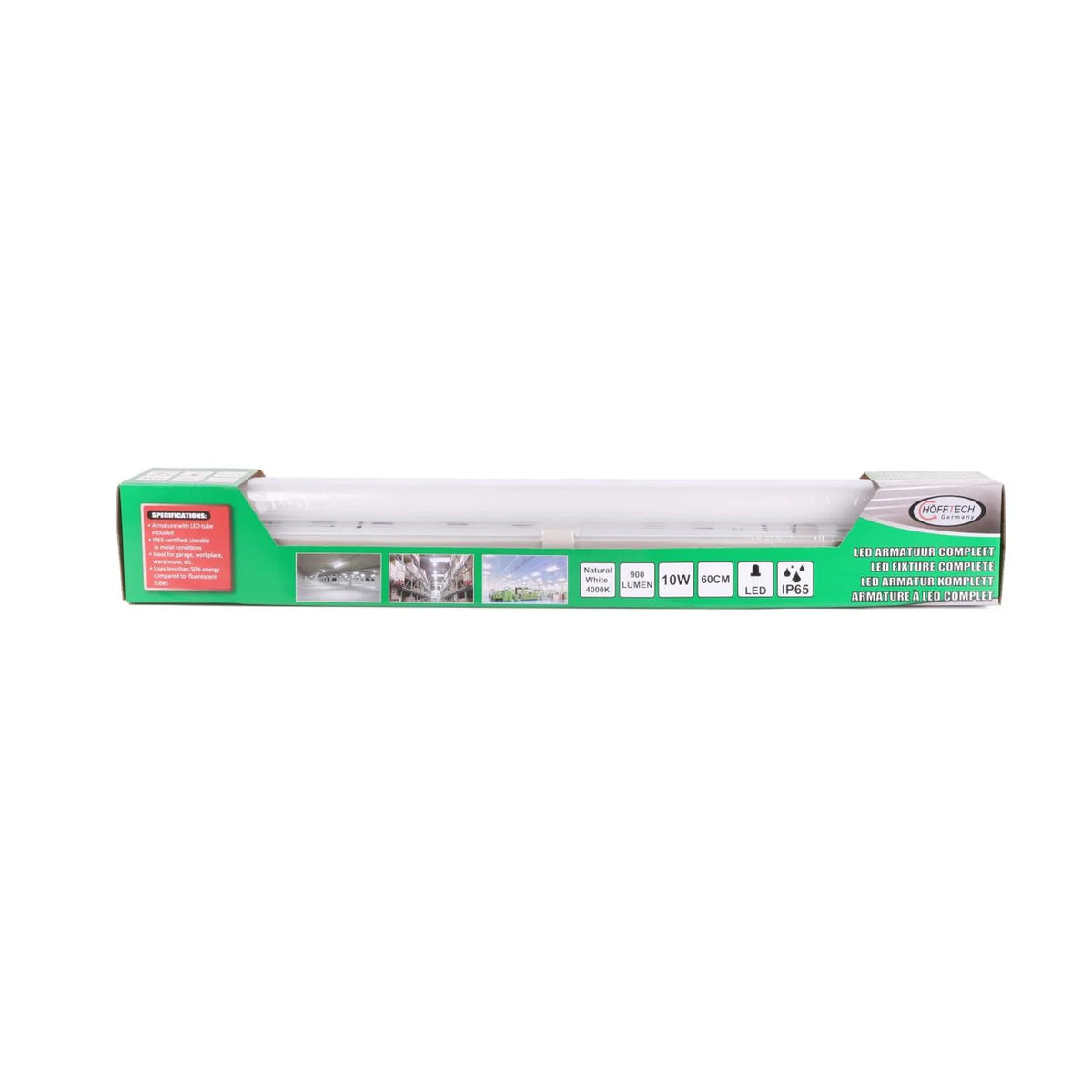 Höfftech LED armatuur 10W t8 compleet 60 cm IP65