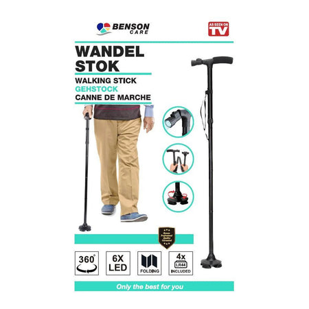 Benson Care Wandelstok easy ergo + LED