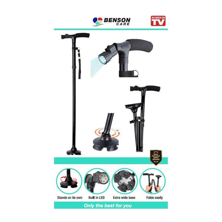 Benson Care Wandelstok easy ergo + LED