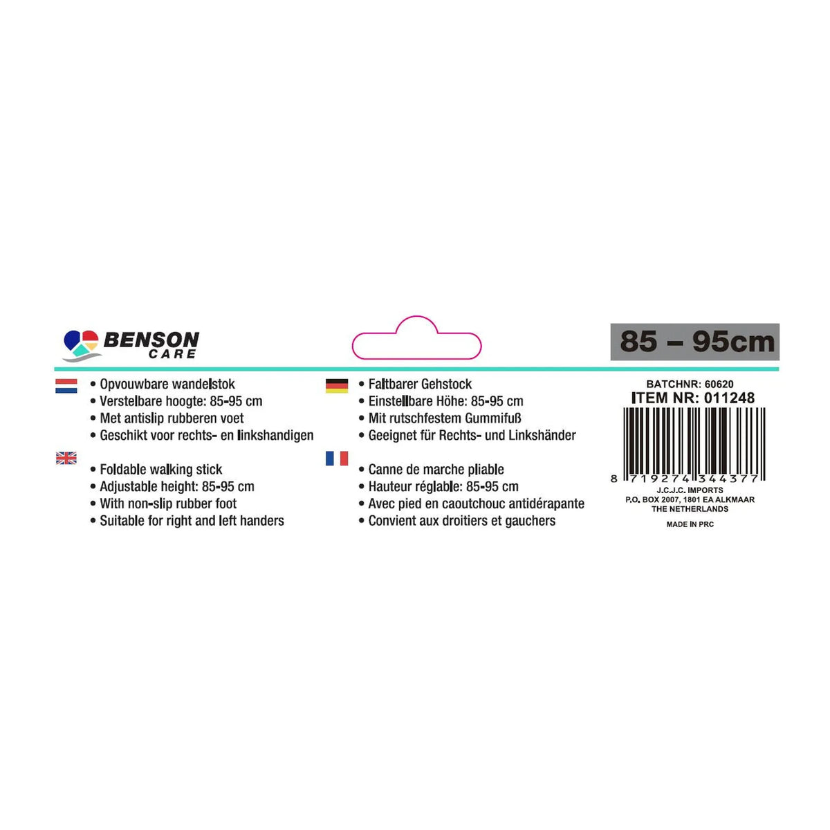 Benson Care Wandelstok opklapbaar