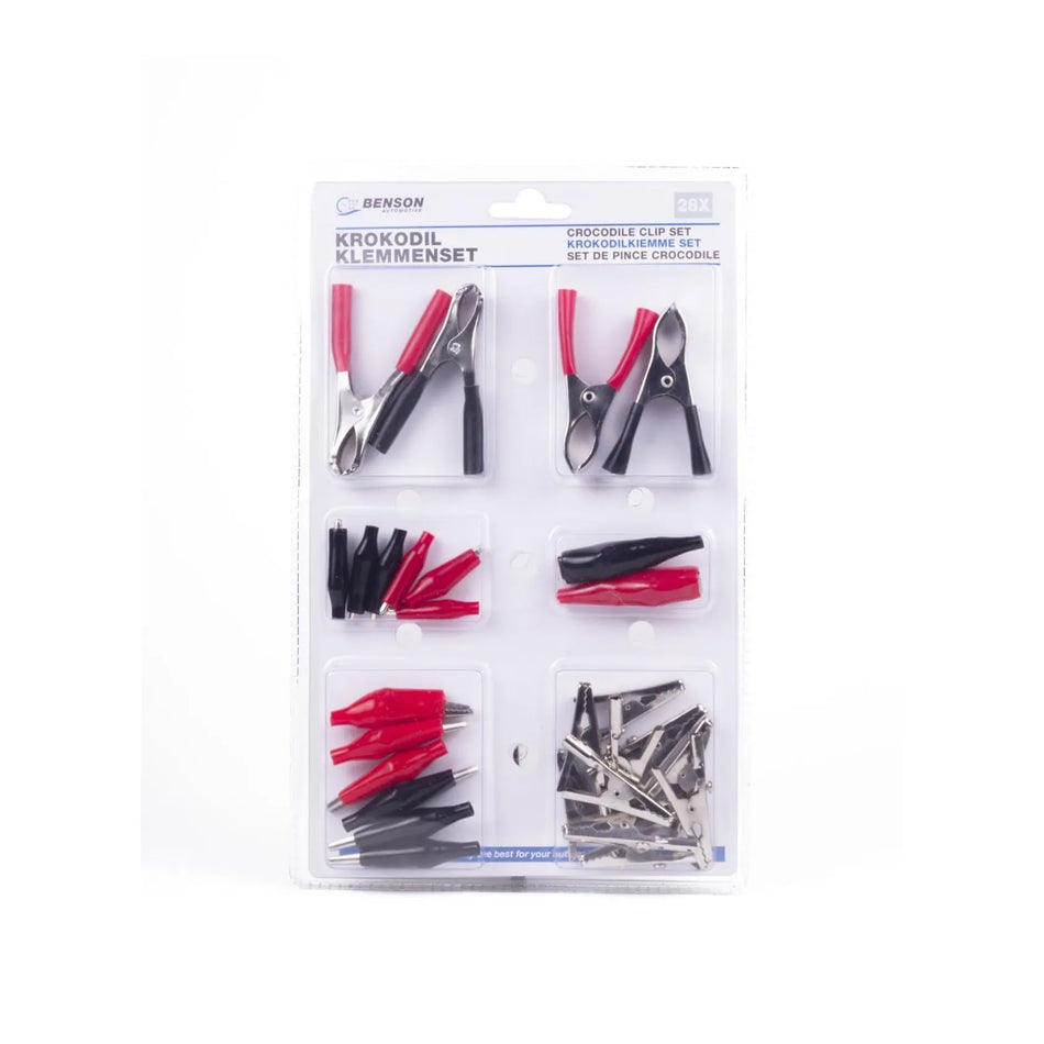 Benson Automotive Krokodil klemmenset 28 dlg
