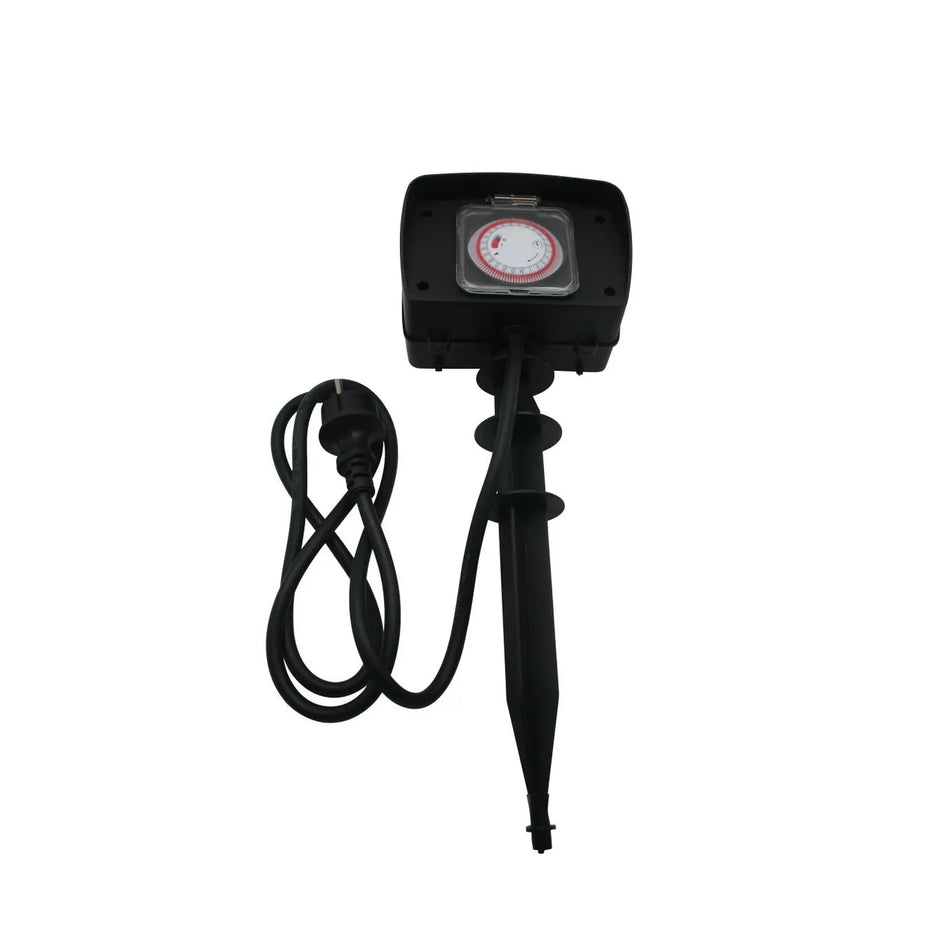 Benson Electric Tuincontactdoos op spies met timer 1.5 mtr