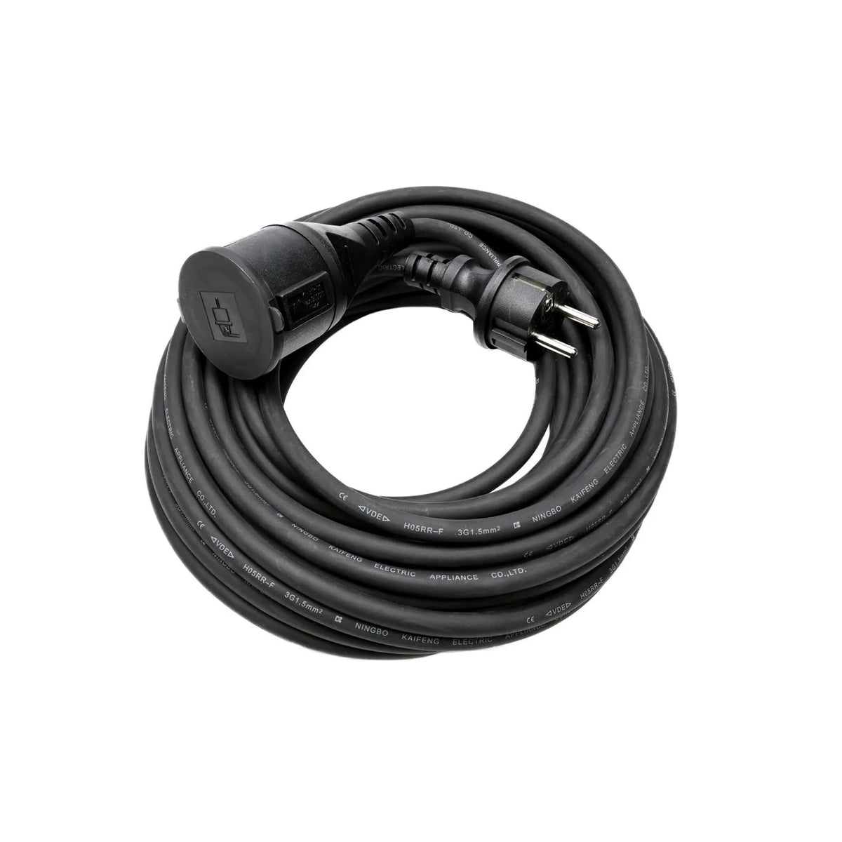 Benson Electric Verlengsnoer + RA 3 x 1.5 15 mtr rubber