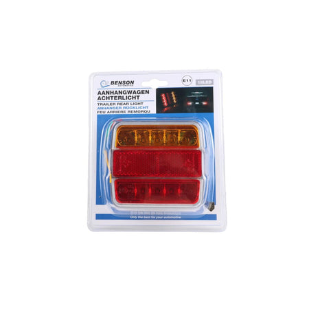 Benson Automotive Aanhangwagen achterlicht vierkant 18 led