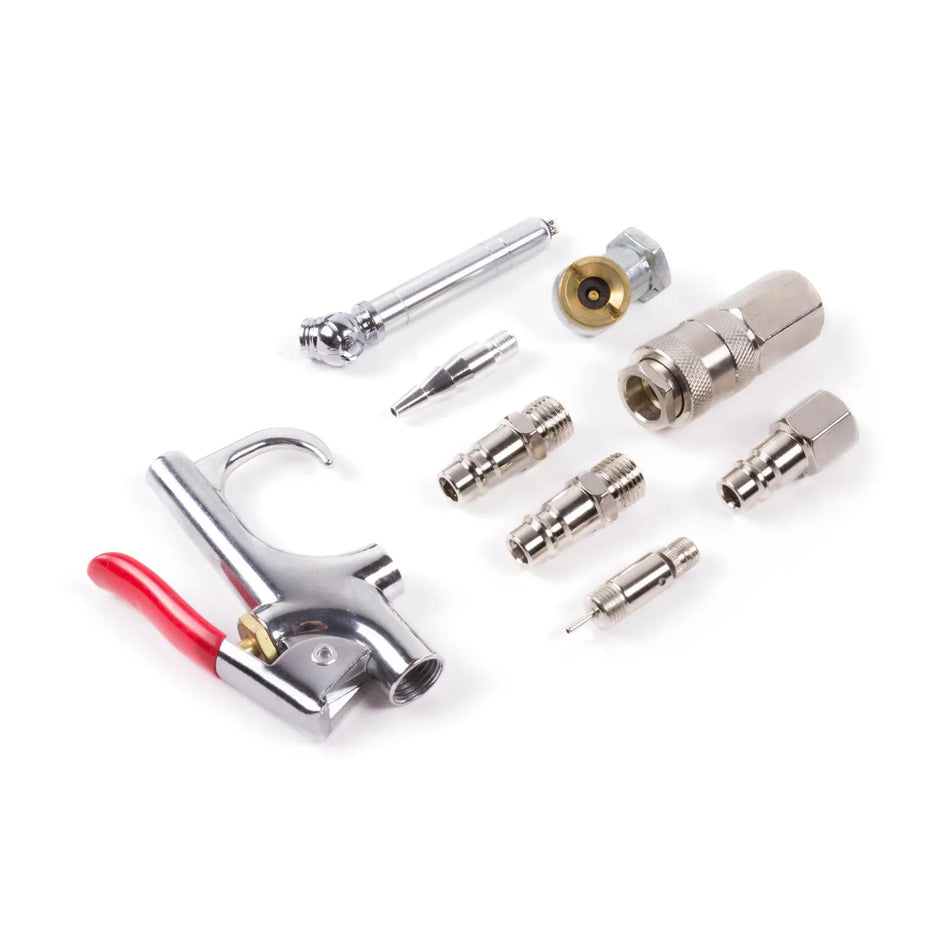 Benson Tools Luchtslang 8 mtr 1/4" + accessoires 10 dlg