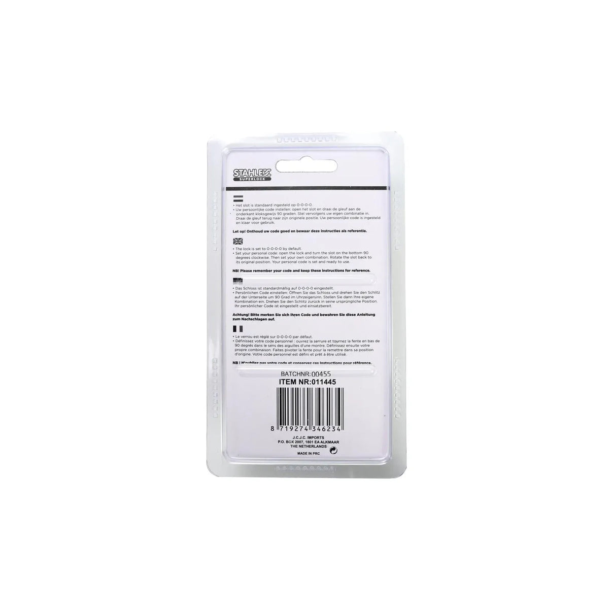 Stahlex Hang- cijferslot 50 mm heavy duty