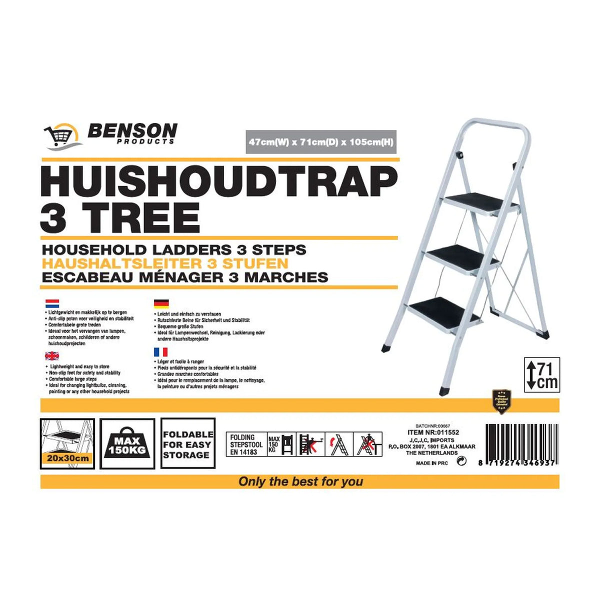 Benson Huishoudtrap 3 treden