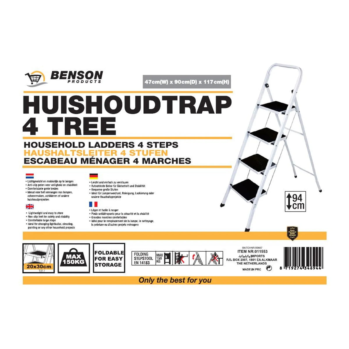 Benson Huishoudtrap 4 treden