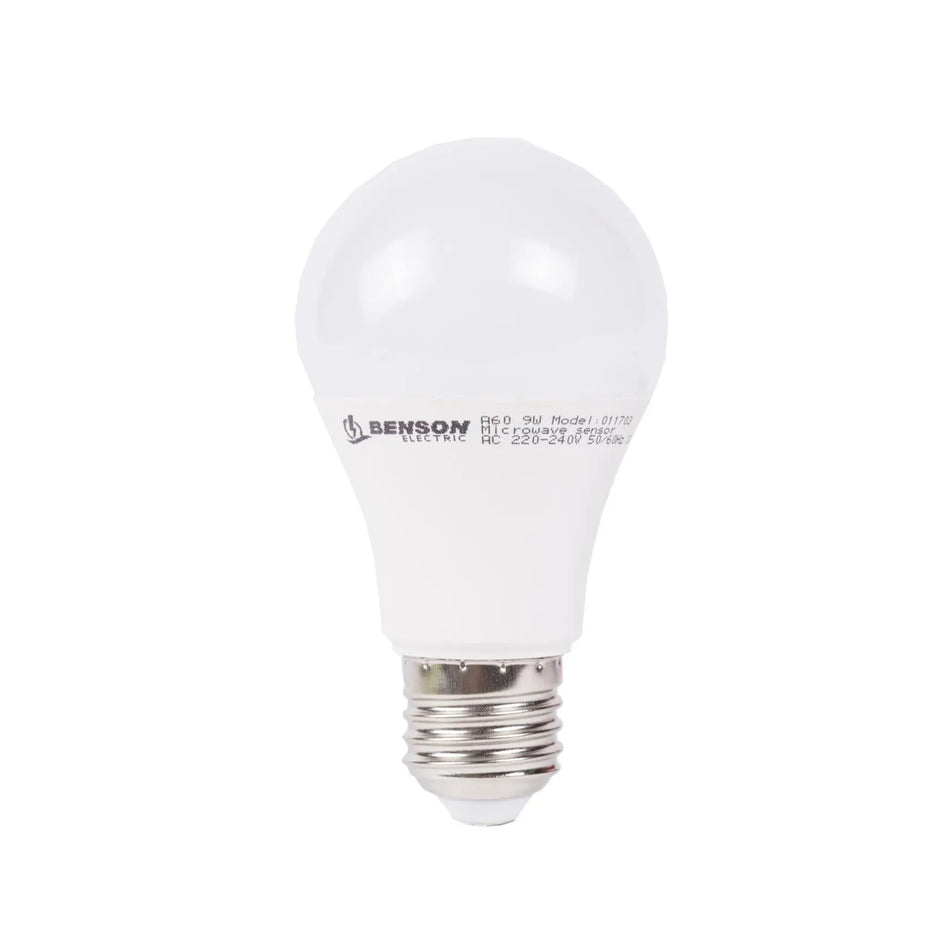 Benson Electric LED lamp E27 A60 9W + bewegingssensor warm wit