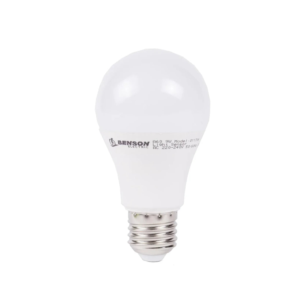 Benson Electric LED lamp E27 A60 9W + dag/nacht sensor warm wit
