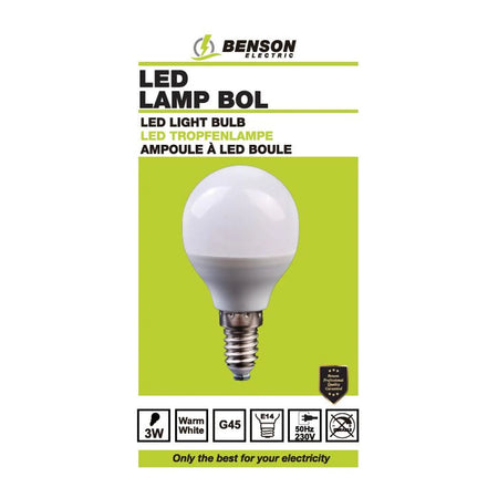 Benson Electric LED lamp bol G45 3W E14