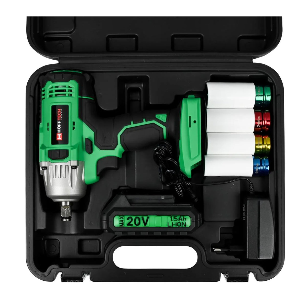 Höfftech Accu slagmoersleutel 1/2" 20 v + 4 doppen