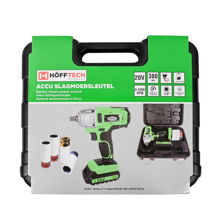 Höfftech Accu slagmoersleutel 1/2" 20 v + 4 doppen