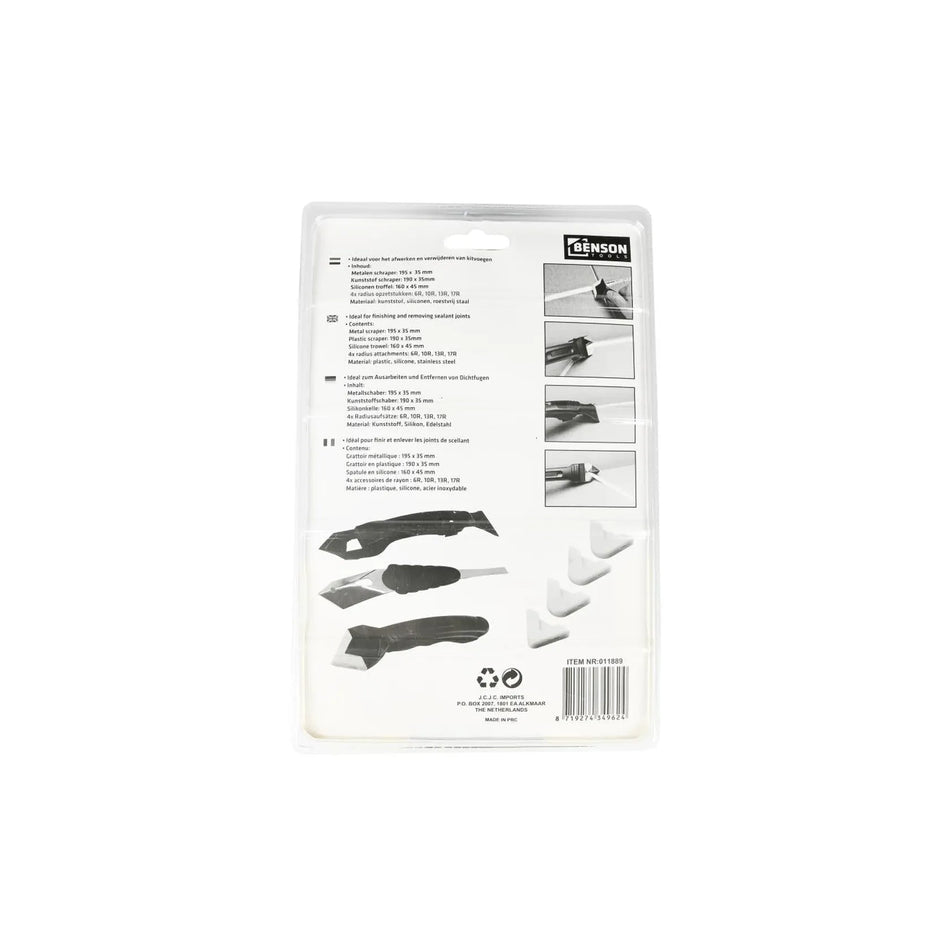 Benson Tools Kit reparatie set + schraper 8 dlg