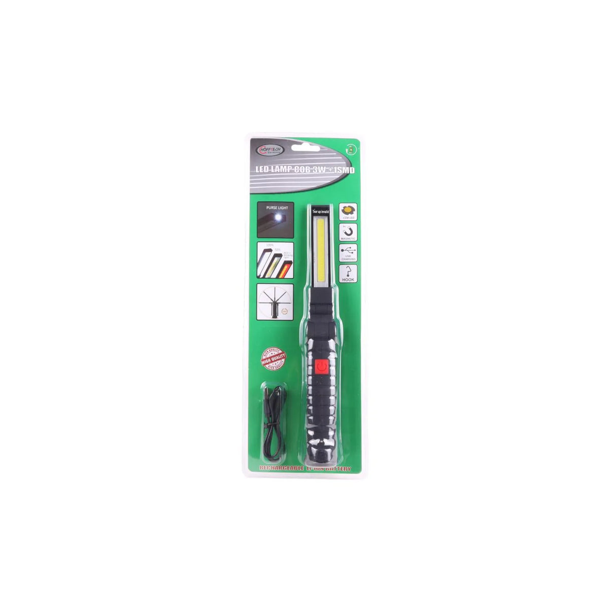 Höfftech LED lamp 3W COB + 1 SMD flex oplaadbaar 2000 mAh 271 x 58 x 35 mm