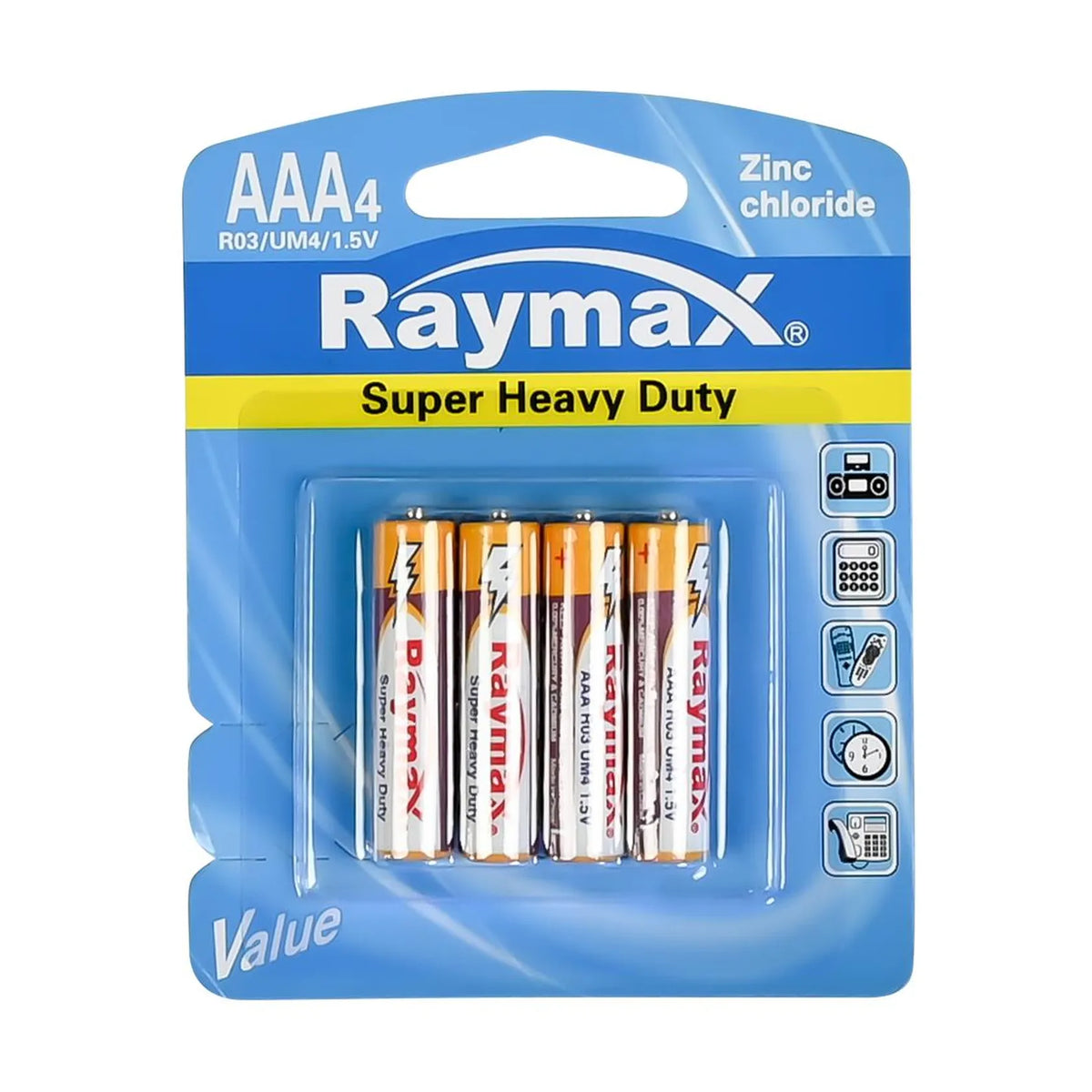 Raymax batterij AAA r03 4 dlg zink