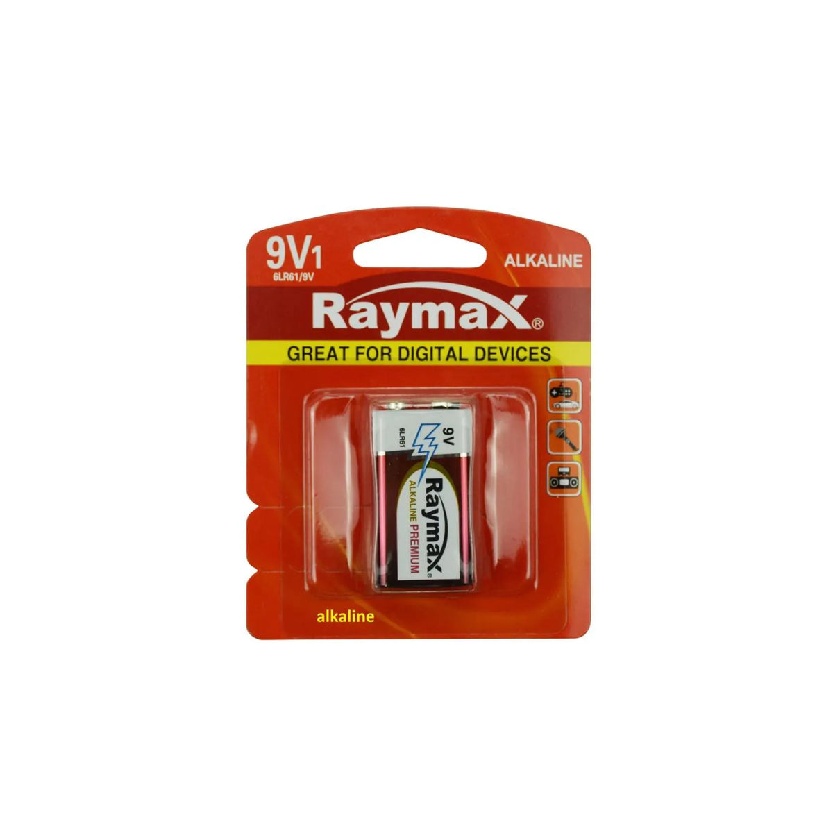 Raymax batterij 9V 6LR61 alkaline