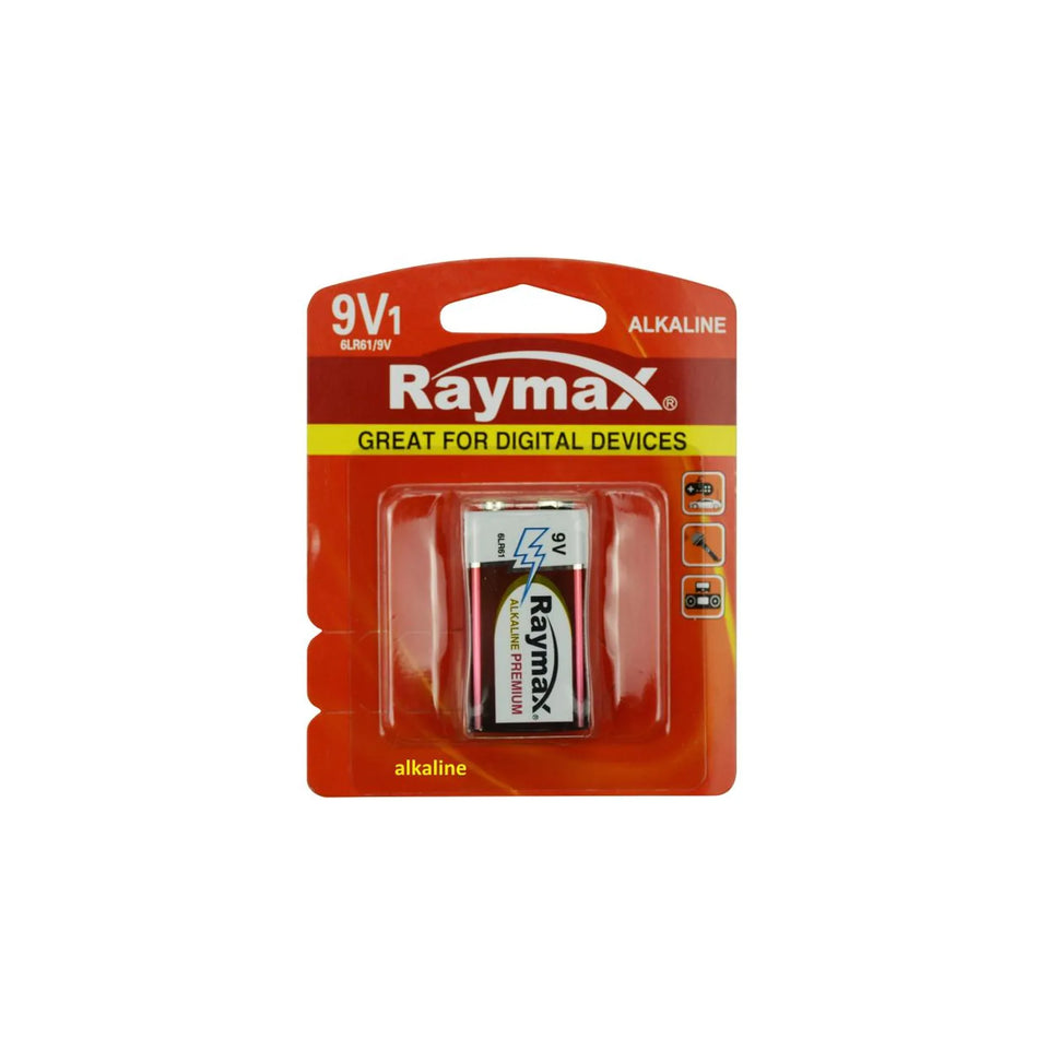 Raymax batterij 9V 6LR61 alkaline