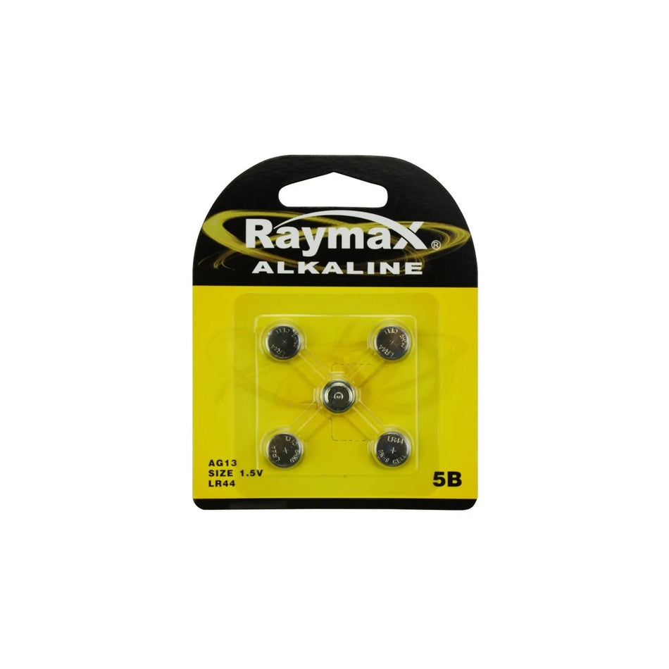 Raymax batterij knoopcel 1.5V ag13/LR44 5 dlg alkaline