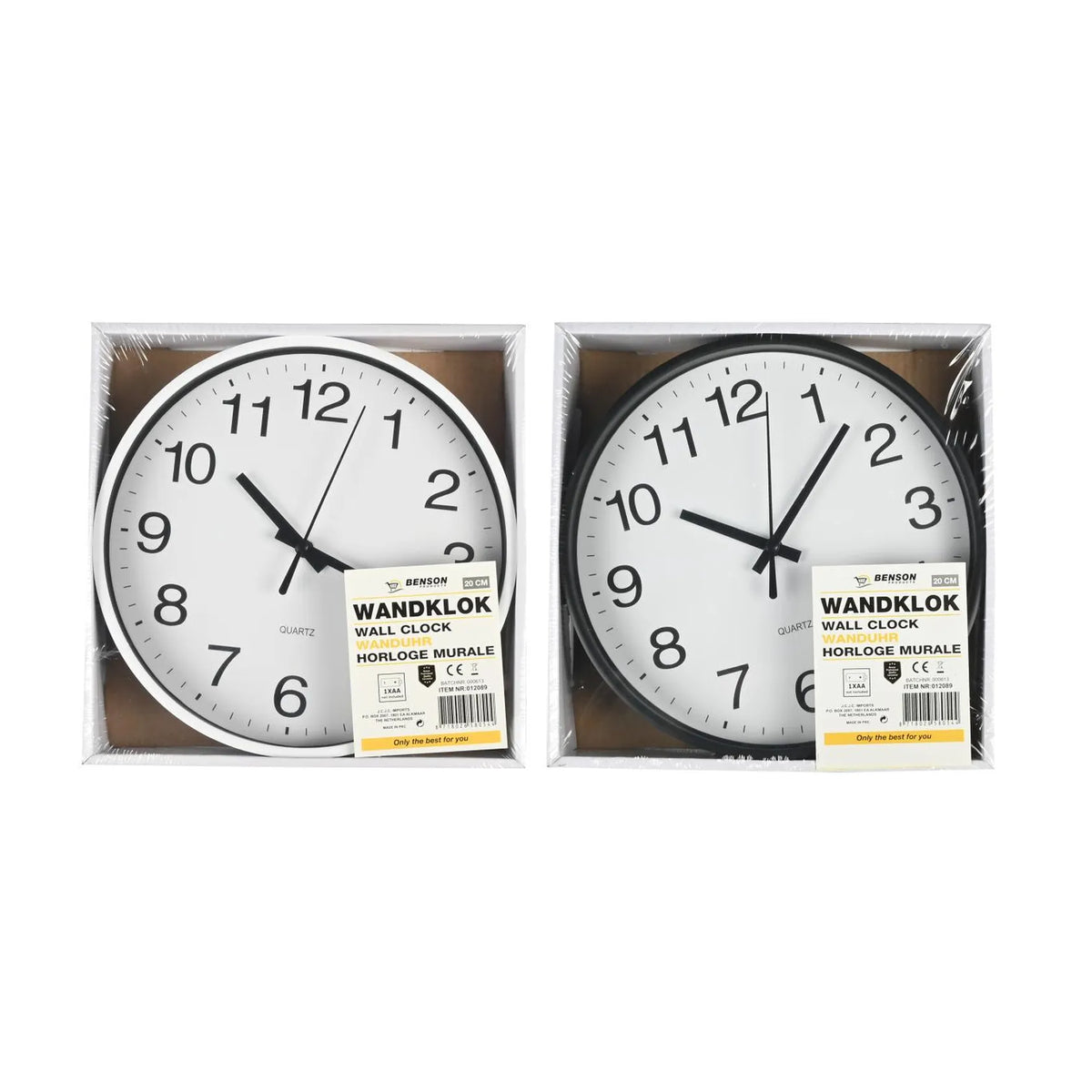 Benson Wandklok 20 cm mix