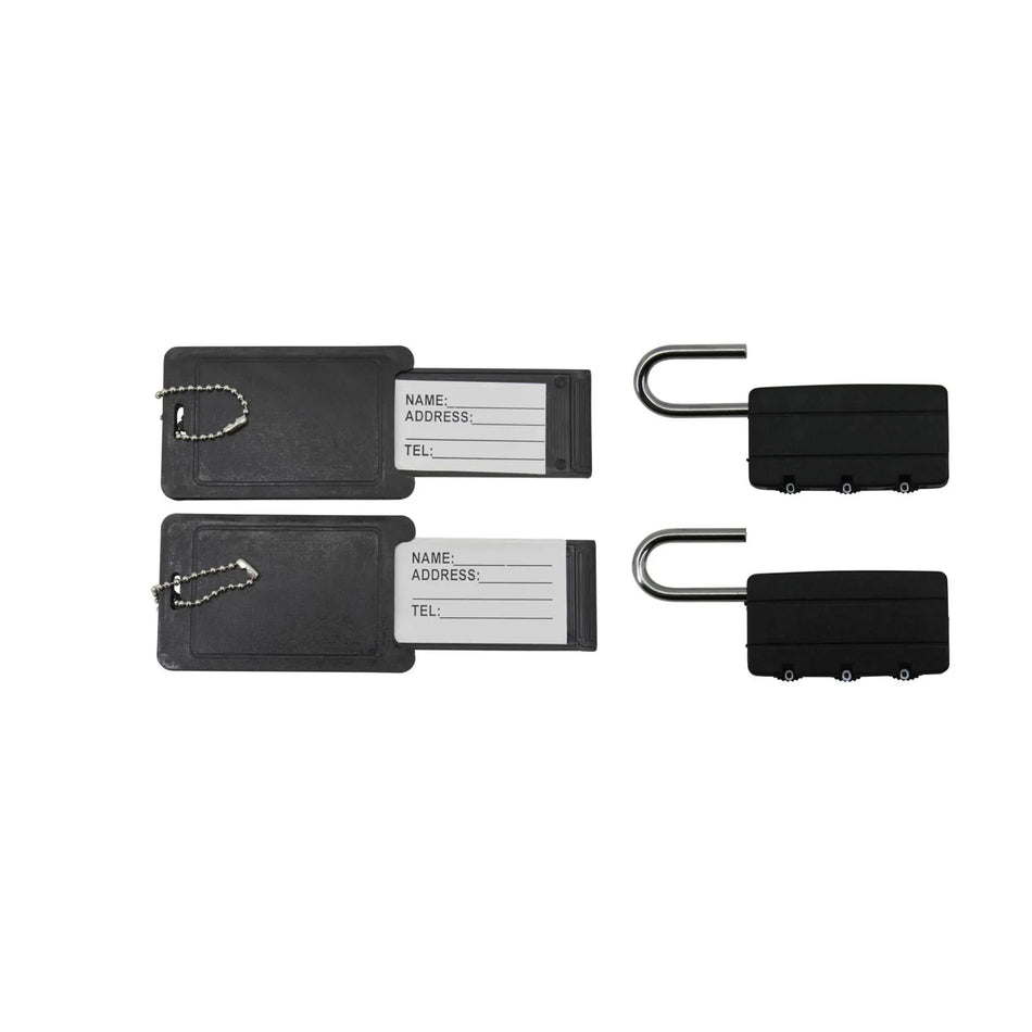 Benson Products Kofferlabel + hangslot set 4 dlg