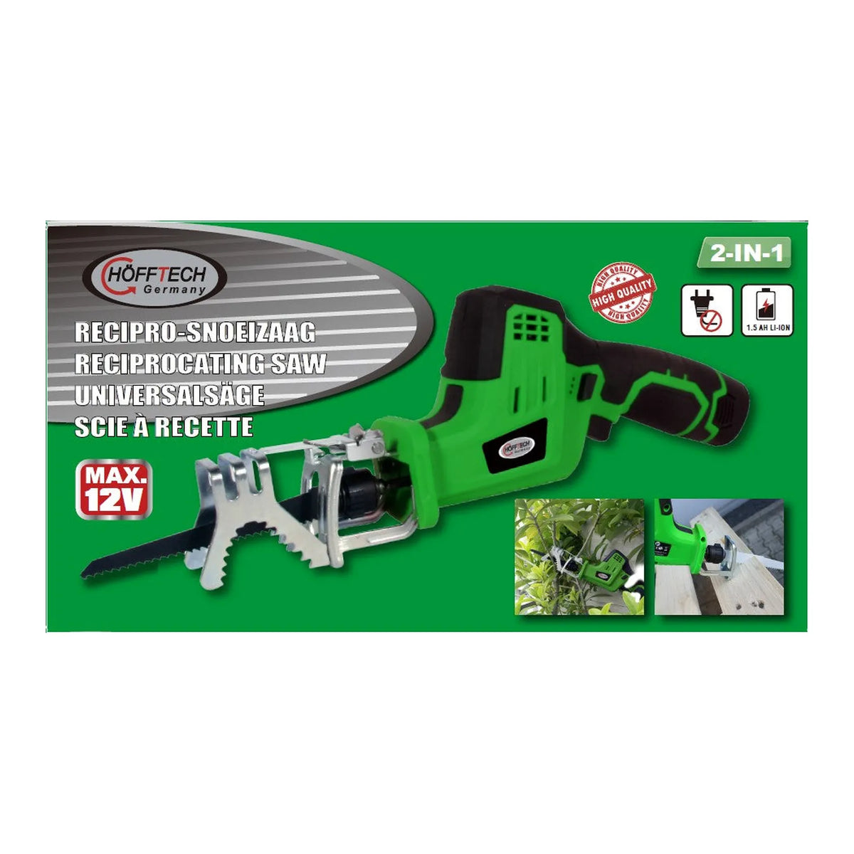 Höfftech Accu recipro-snoeizaag 12V 1500 mAh li-ion