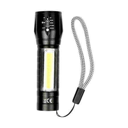 Höfftech Zaklamp tactical COB 2-in-1 oplaadbaar