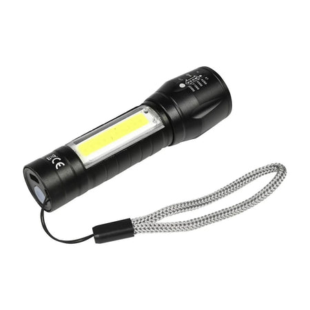 Höfftech Zaklamp tactical COB 2-in-1 oplaadbaar