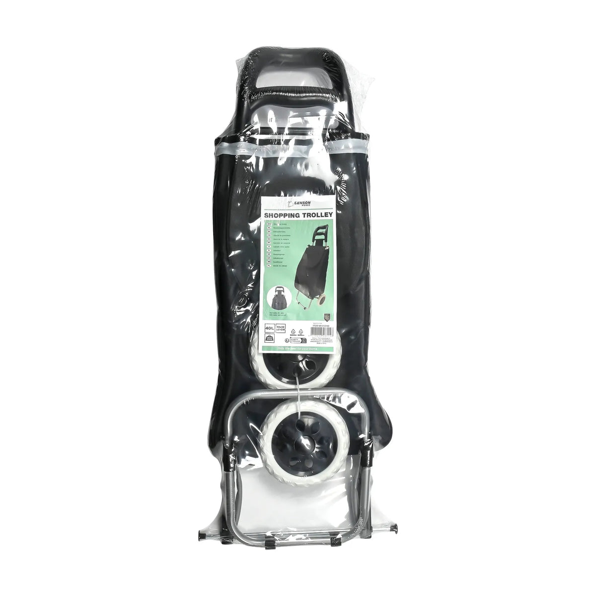 Benson Boodschappentrolley 92 x 32 x 21 cm zwart