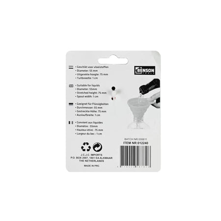 Benson Tools Trechter opvouwbaar siliconen