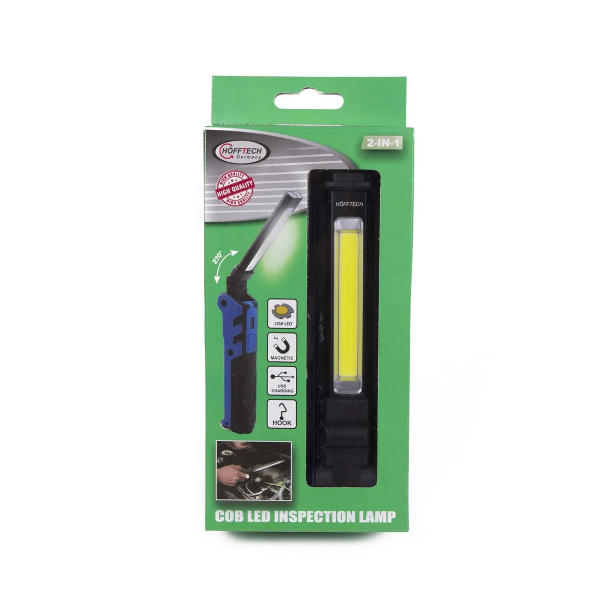 Höfftech Looplamp + zaklamp 2-in-1 oplaadbaar 2000 mAh