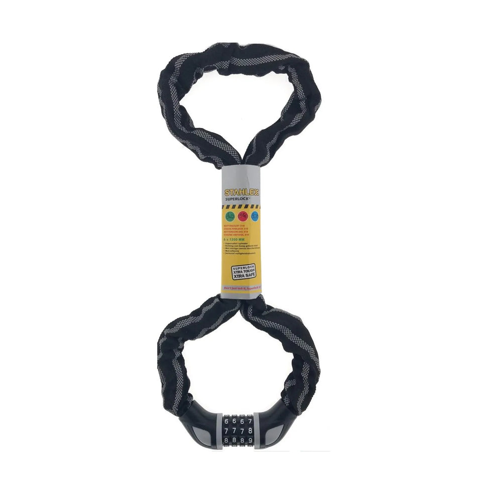 Stahlex Ketting cijferslot lockloop 6 x 1200 mm reflectie