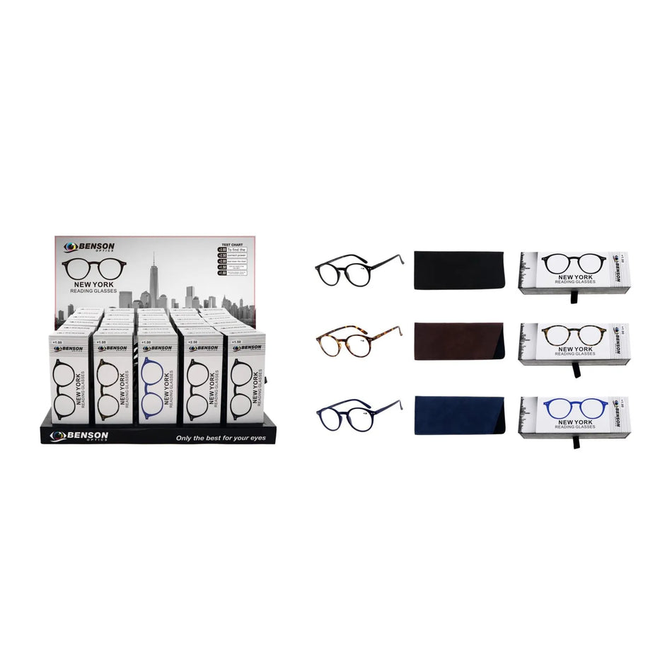 Benson Optics Leesbril new york + etui mix display