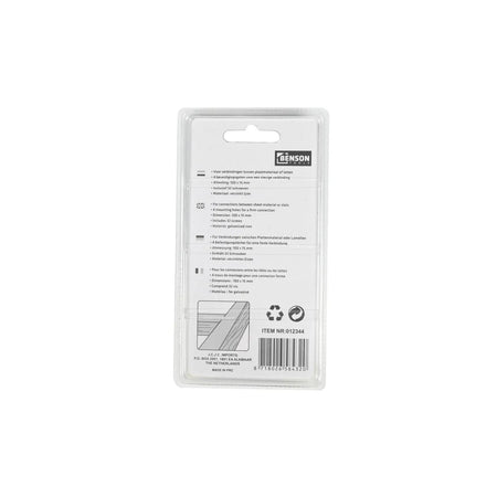 Benson Tools Verbindingsplaat 8 dlg 100 x 15 mm