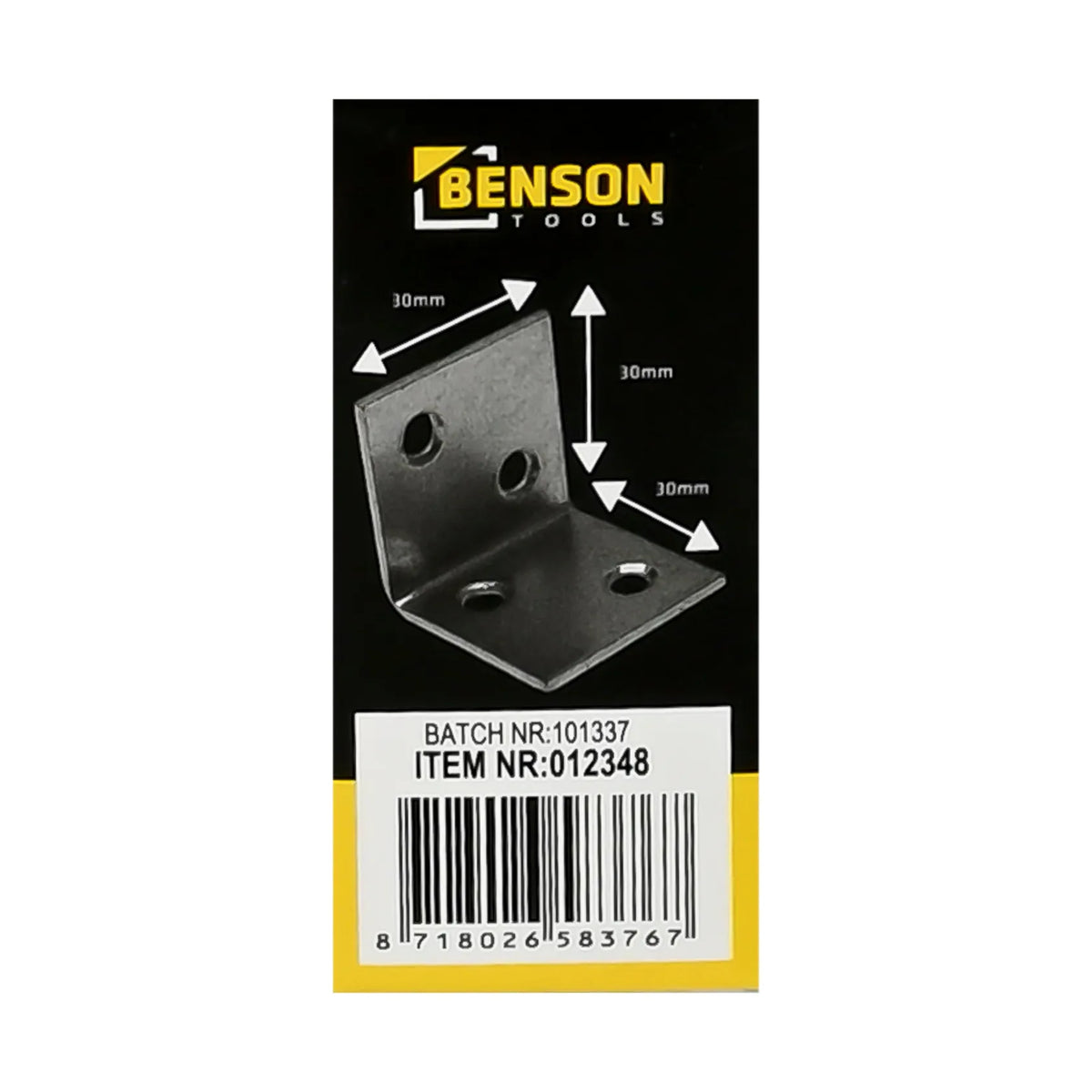 Benson Tools Versterkingshoek 8 dlg 30 x 30 x 30 mm