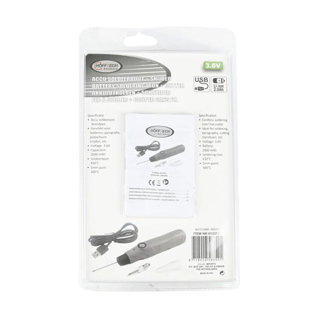 Höfftech Accu soldeerbout + snijder 3.6V 2.0 Ah