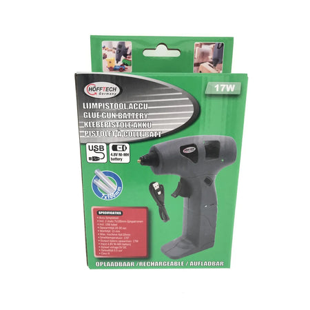 Höfftech Lijmpistool 17W accu USB oplaadbaar