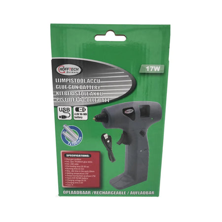 Höfftech Lijmpistool 17W accu USB oplaadbaar