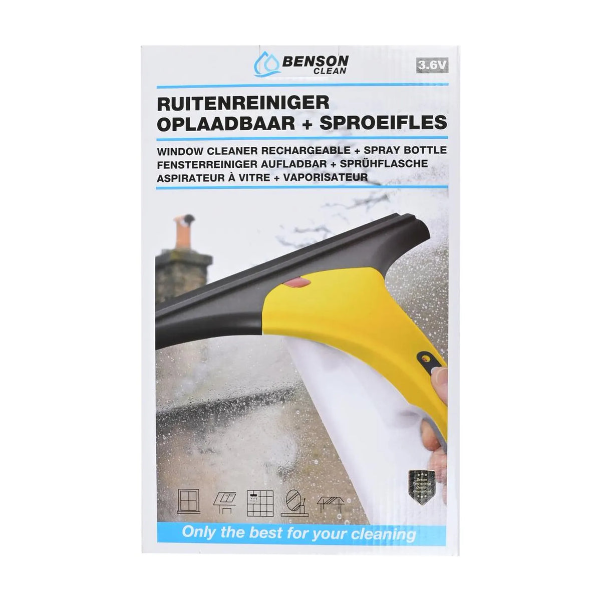 Benson Clean Ruitenreiniger oplaadbaar + sproeifles