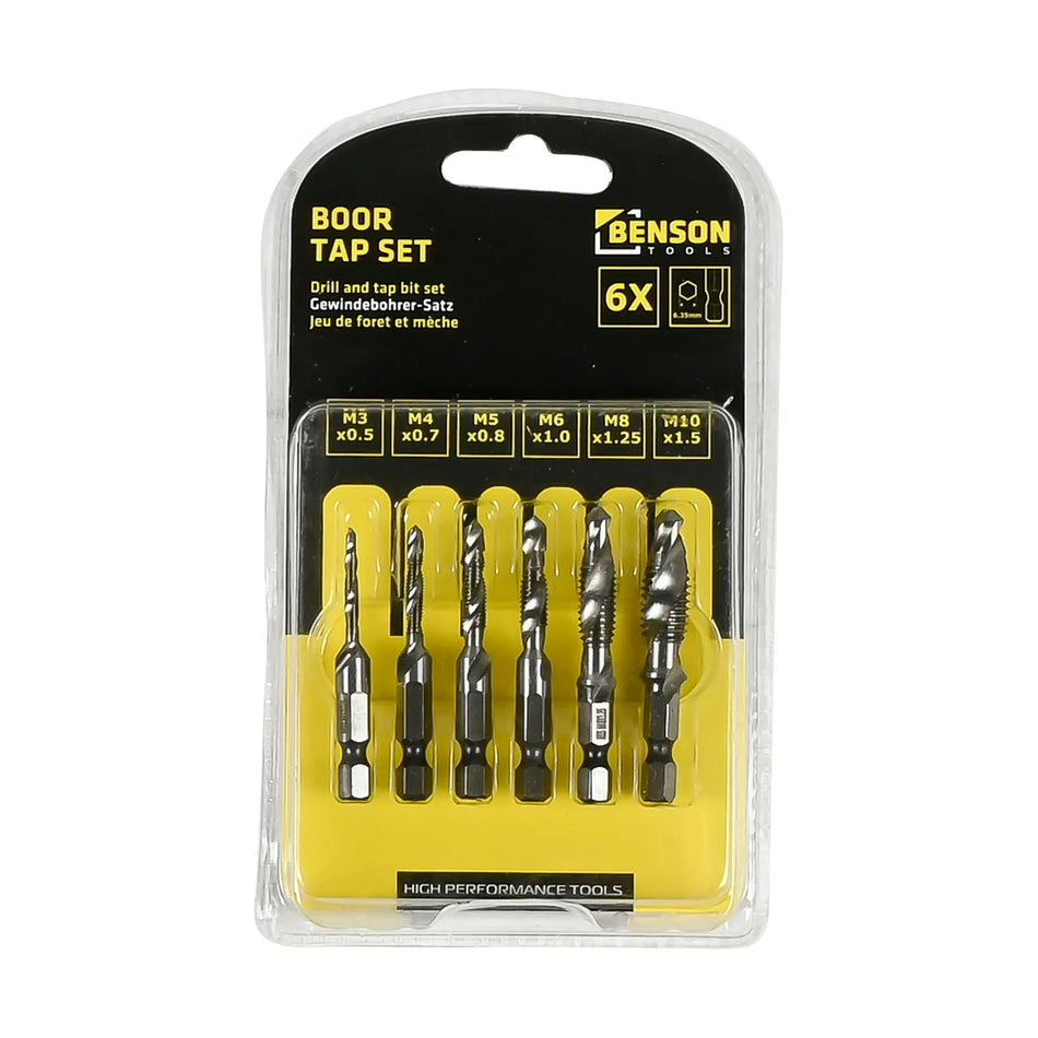 Benson Tools Boor tap set 6 dlg