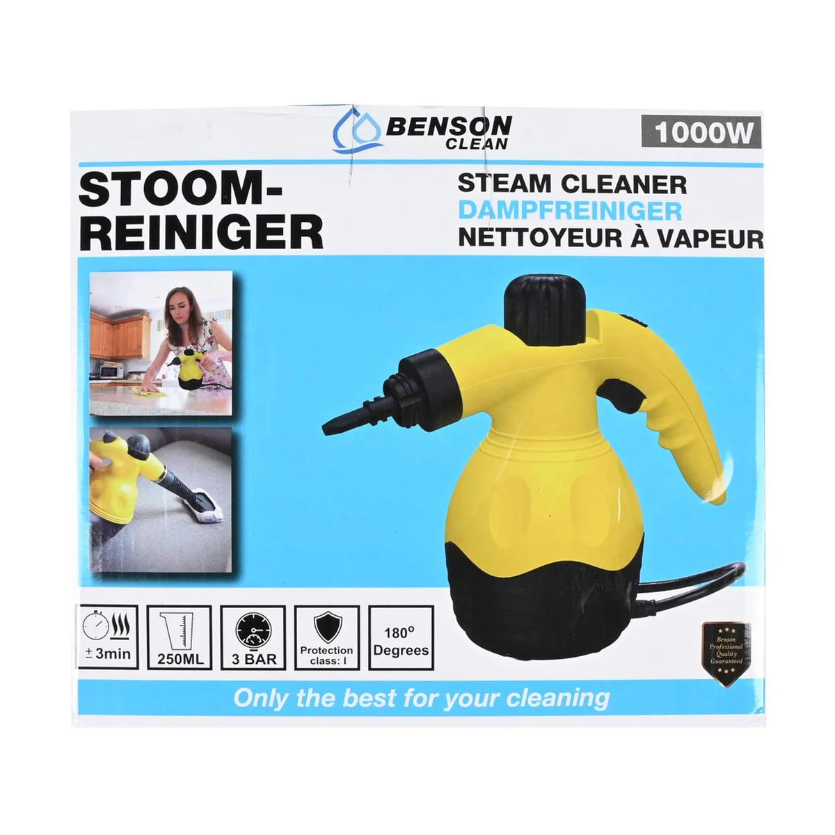 Benson Stoomreiniger 1000W + 9 accessoires