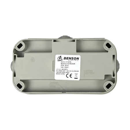 Benson Electric Stopcontact 2-voudig waterdicht IP54