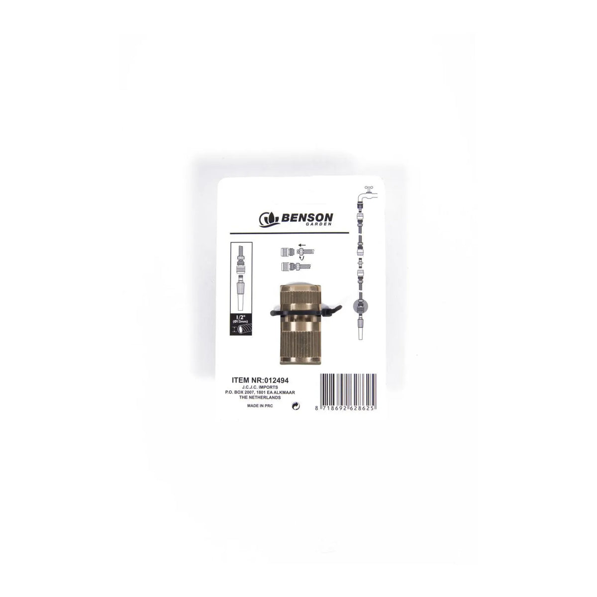Benson Garden Slangkoppeling messing 1/2"